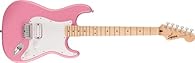 Squier electric guitar model: Stratocaster HT Series: Sonic body material: poplar finish: high gloss polyurethane corner joint: bolt on material: maple