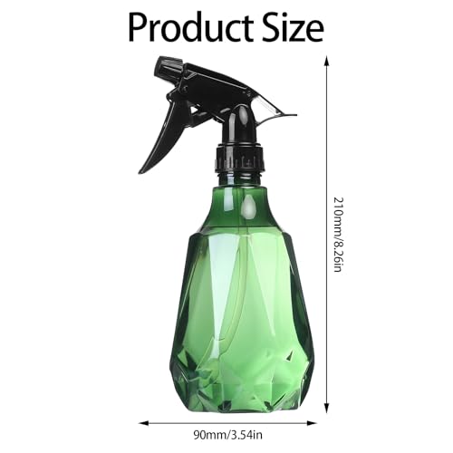 AIOUHMYM 500 ML Sprühflaschen, 2 STK Leere Sprühflaschen zum Befüllen, Nachfüllbar Wassersprühflasche, Wasserzerstäuber, Kunststoff Pflanzensprüher für Blumen Pflanzen Haare Reinigung Autopflege