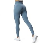 Aoxjox High Waisted Workout Leggings for Women Trinity Yoga Pants 26.5' (Steel Blue, Medium)