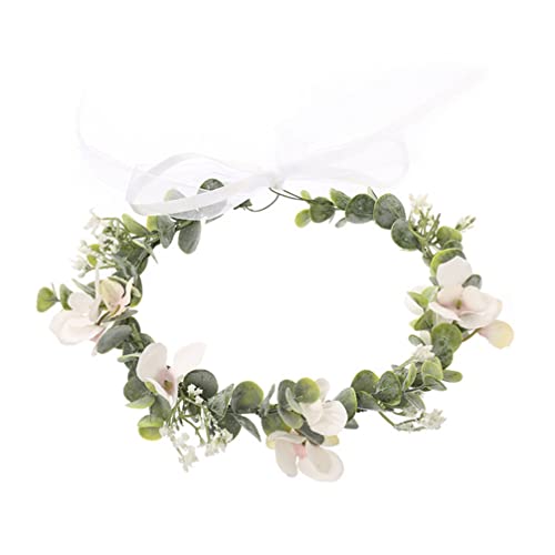 Toyvian Hochzeit Eukalyptus Kronengrüne Boho Kopfbedeckung Blume Kronen Kronen Haarkranz Girlande Stirnbänder Kranz Haarband Kopfstücke Haarzubehör für Braut Hochzeitsfeiern Urlaub