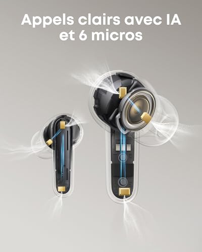 soundcore P41i by Anker, Adaptive Noise Cancelling In-Ear Kopfhörer mit Powerbank (integriertes USB-C Kabel) 192h Spielzeit, Immersiver Sound, Klare KI-Anrufe mit 6 Mikros, IPX5, Bluetooth 5.3 - 7