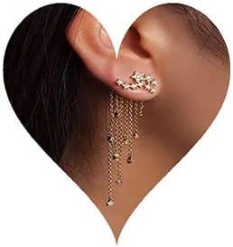 Shining Stars Tassel Earrings Hanging Exquisite Earrings,for Women and Girls