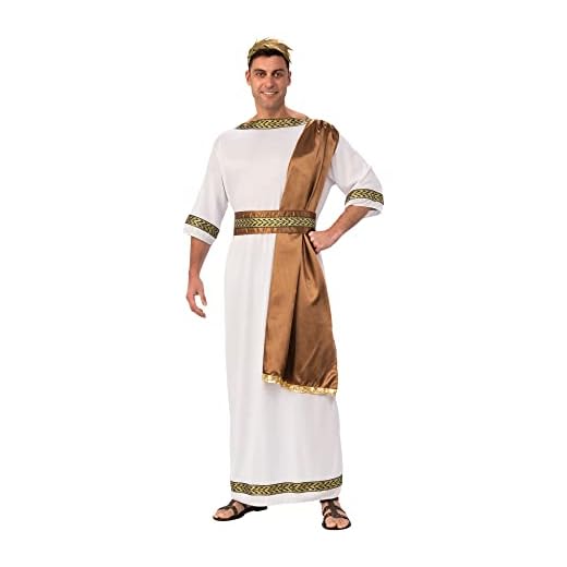 Bristol Novelty AC734 Disfraz de dios griego, para hombre, blanco y marrón, talla estándar Halloween