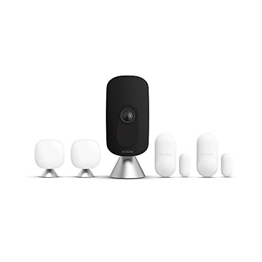 ecobee SmartCamera with Whole Home Sensors Bundle with ecobee Smart Camera Indoor WiFi Security Camera, 2 Pack SmartSensor for Doors & Windows, and ecobee SmartSensor 2 Pack. Smart Home - Compatible with ecobee Smart Thermostats for Home, Wifi Contact Sensor for Home Security, Energy Savings - Compatible with Smart Thermostats