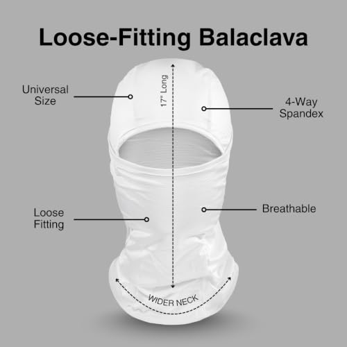 Image of SLEEFS Balaclava Face Mask Men & Women - Loose Fit, Breathable Ski Mask Shiesty for Football, Cycling - All Weather Use