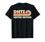 DIETZ Surname Retro Vintage 80s 90s Birthday Reunion T-Shirt