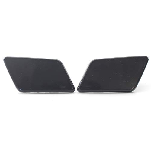 Cnswee6 Motorcycle 2pcs Front Bumper Headlight Washer Nozzle Jet Cover Caps for BMW X1 E84 2009 2010 2011 2012, Black