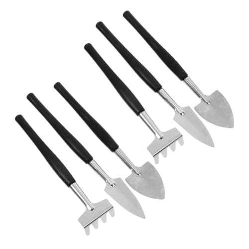 Milisten 2sets Strumenti Da Giardinaggio Mini Con Pala Rastrello e Badile Per Pianificazione e Di Piante Da Ed Esterno Per Bonsai e Succulente