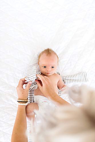 Copper Pearl Baby Gown - Knotted Newborn Sleepers for Baby Boy and Girl, Soft Stretchy Long Sleeve Infant Gowns with Bottom Tie and Hand Mittens, Perfect Hospital Coming Home Outfit (Everest)4