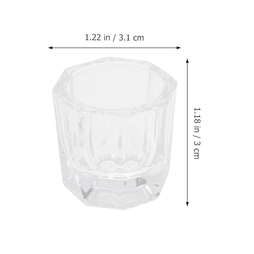 NOLITOY 3pcs Vasos de lavado para manicure en vidrio miniatura 2