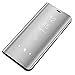 Produktbild CXvwons Galaxy S9 Hülle, Galaxy S9 Handyhülle Spiegel Schutzhülle Stand Flip Tasche Case Cover für Galaxy S9, Stand Mirror Handyhülle Leder Hülle für Samsung Galaxy S9 Plus (Galaxy S9, Silber)