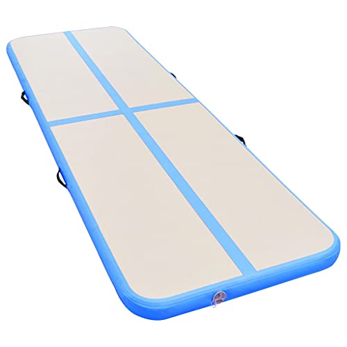 vidaXL Inflatable Gymnastic Mat - High Density PVC, Anti-Skid, Waterproof with Easy Setup Pump - 315