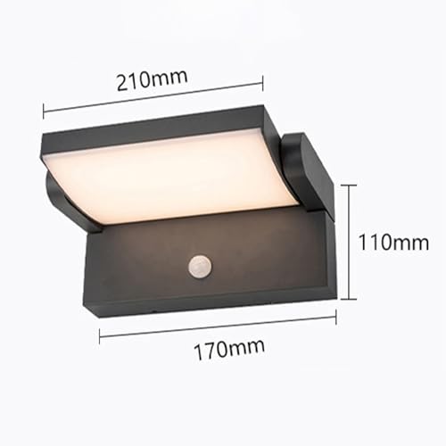 Moderne aluminium applique murale exterieur avec LED panneau