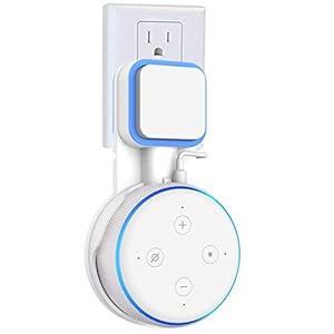 Saifsmart Outlet Wall Mount Hanger Holder for Dot 3rd Gen, Compact Bracket Case Plug and Built-in Cable Management for…