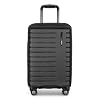 Traveler's Choice Archer Polycarbonate Hardside Spinner Luggage Set, Tie Down Straps, Black, 2-Piece