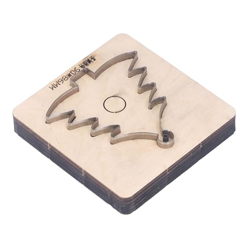 Troquel de corte de cuero con base de madera de abedul y forma de árbol de Navidad 6