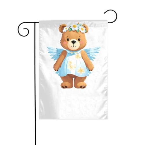 XBKGOHA Genere Angelo Orso Immagine Giardino Bandiera Esterna Cortile Decorazione Moda 30,5 x 45,7 cm