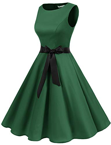 Image of Gardenwed Women's Vintage Dress Sleeveless Cocktail 1950s Dresses Retro Tea Party Swing