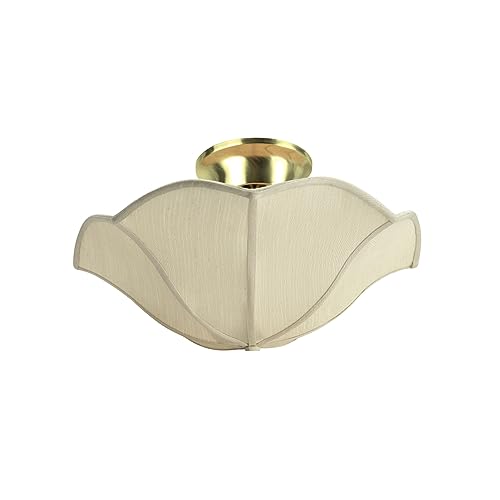 Image of Aspen Creative 39004A Ceiling Clip-on Lamp Shade, Transitional Design in Apricot, 13 inch Diameter x 5 inch Height