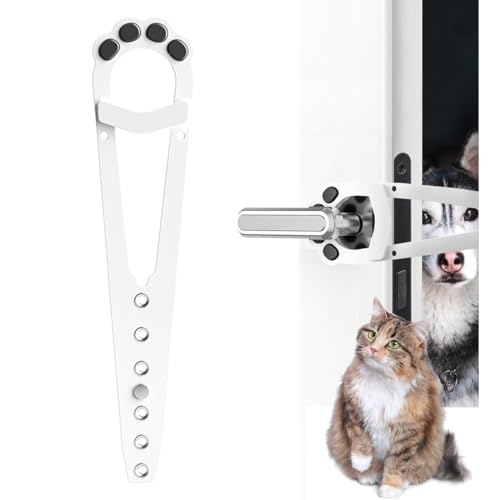 OUDQFCJ Verstellbarer Türgurt Door Latch für Katzen hält Hunde von der Katzentoilette fern verhindert das Schließen der Tür lässt Katzen rein und hält Hunde draußen