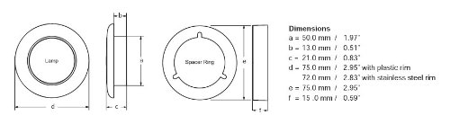 Lámpara LED blanca Hella Slim Line 12V para vehículo miniatura 3