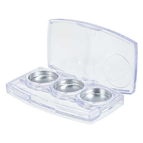 minkissy 6 Cajas Caja De Sombra De Ojos Ocultador Dispensador Paleta De Labios Vacía Maquillaje De Resaltadores Mini Estuche De Sombra De Ojos Compacto De Maquillaje Vacío Plato De Aluminio