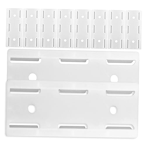 FELTECHELECTR 10個排插固定器 強力粘着式壁掛けソケットホルダー あけ不要で簡単取り付け ケーブル整理に 電源タップやルーター収納用 ホワイト家 オフィス用