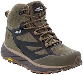 Jack Wolfskin Men's TERRAVENTURE Texapore MID M Hiking Shoe, Brown/Beige, 9.5 | Image 1