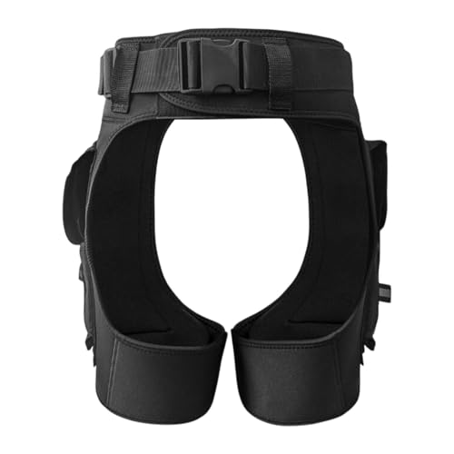 kowaku Wetsuit Pants 3mm Neoprene, Adjustable Waist Belt Diving Shorts, Wetsuit Shorts for Swimming Water Sports Snorkeling, S M
