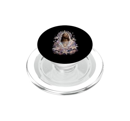 Soporte Jesucristo Lirio Devocional PopGrip MagSafe con imán potente antiquedadas