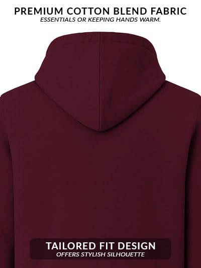 Image of ADRO Men's Regular Fit Zip-Up Hoodie for man | 320 GSM Cotton Poly Fleece Zipper Sweatshirt with Soft Fabric & Printed Hoodies