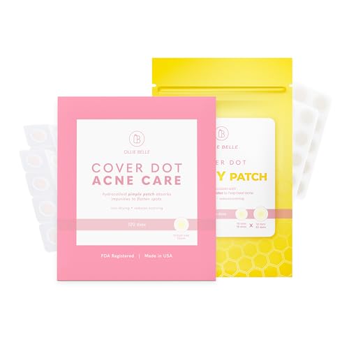 SMARTMED Ollie Belle Cover Dot Acne Care & Honey Acne Patch 168 ct Skin Blemish Treatment with Hydrocolloid Bundle