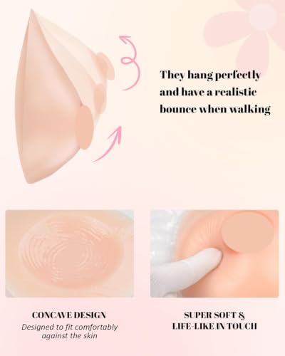Image of KUMIHO Fake Boobs Silicone Breast Forms for Crossdressers Transgender Cosplay Silicone Breast Female Mastectomy Prosthesis