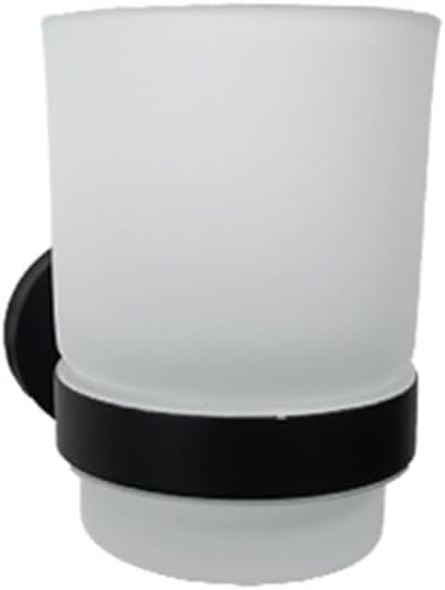 Bathroom Accessories Towel Rack Shelf Matte Black Towel Ring Hanger Wall Mounted Paper Holder Toilet Brush Holder Robe Coat Hook,Paper Holder (Cup Holder)