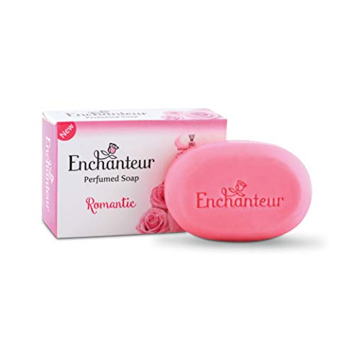Enchanteur Romantic Perfumed Soap, 75g (Buy 3 Get 1) with Roses & Jasmine Extracts And Enchanteur Romantic Perfumed Shower Gel for Women, 250ml with Roses & Jasmine Extracts