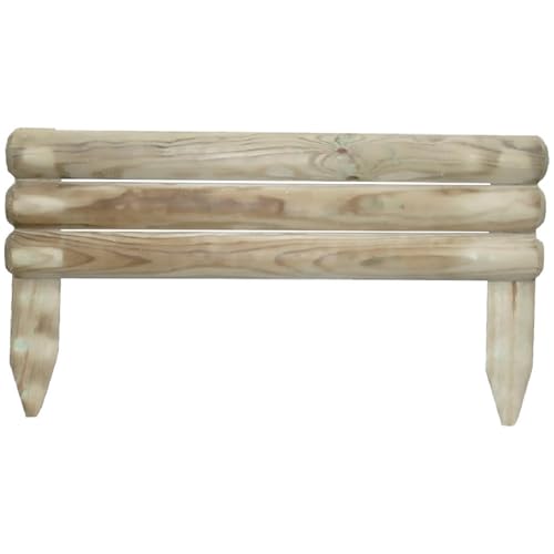 EffeDecor - Steccato in Legno di Pino Impregnato per Giardino Staccionata Recinzione Divisorio Rettangolare per Recinto,Aiuole,Prato e Piante (STECCATO RETTANGOLARE)