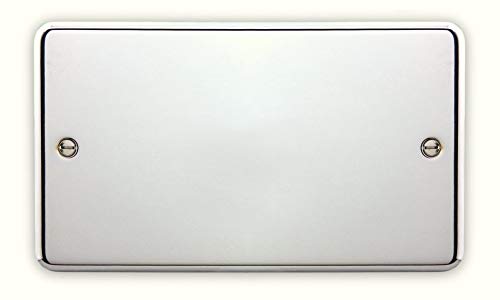 Image of Deta 1901CH Blank Plate Polished Chrome - 2 Gang
