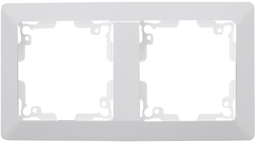 Abdeck Rahmen MILOS 2-fach Rahmen, weiß matt