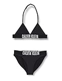 Juego de bikini triangular Calvin Klein Triangle Bikini Set Juego, Pvh Black, 14 años para Niñas