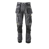 DEWALT Men's Fairhaven Pro-Stretch, Slim Fit, Holster Pocket Work Trousers, Grey, W30/L31