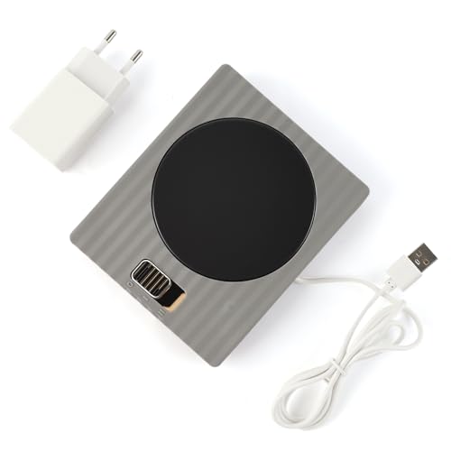 Chingde Scaldatazze Caffè, Scalda Tazza USB, Scalda Tazze Latte, Scaldatazza USB, per Caffè, Tè, Latte, Cacao (Grigio)
