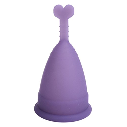 Hengsong Reusable Feminine Protection Cup Menstrual Cup 12 Hours (Small, Purple)