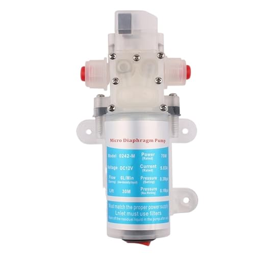 MZZYG Bombas de diafragma Bomba De Agua De Alcohol De Grado Alimenticio con Interruptor De Diafragma En Miniatura 70W 80W Bomba De Agua Pequeña Autocebante Sanitaria Y Estable DC 12V(70W Pump)