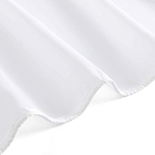 EurCross Narrow Shower Curtain,Anti Mould Mildew Resistant White Shower Curtain Liner 120 x 180 cm (48 x 72 Inch),100% Polyester
