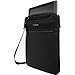 Targus Vertical Slipcase Laptop Messenger Bag, Black - Hideaway Handles with Cross Shoulder Strap and Protective Padding, Fits 14