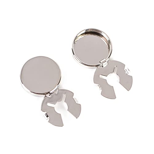 Image of 8Pcs Button Covers for Mens Shirts, Tuxedo Fake Studs | Fits regular dress shirts, button cover cufflinks, brass metal, sleek polished finish, secure clip on, groomsmen accessories