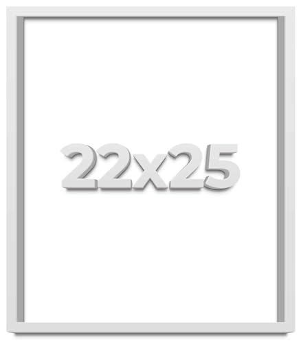 22x25 Shadow Box White Solid Pine Wood Picture Frame with Acid-Free Backing UV Acrylic & Hanging Hardware with 0.75 Inches of Usable Depth and 0.75 Inches Frame Moulding Width