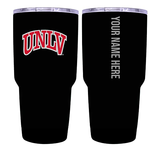 Collegiate Custom Personalized UNLV Rebels, 24 oz Insulated Stainless Steel Tumbler with Engraved Name (Black) Officially Licensed Collegiate Product