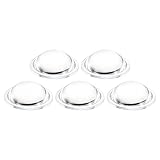 PATIKIL Lenti piatte convesse con diametro 36 mm, altezza 12,5 mm, 5 pezzi, lenti a condensatore a LED ottiche convesse in acrilico, per torcia a LED, lampada da testa per bici, trasparente
