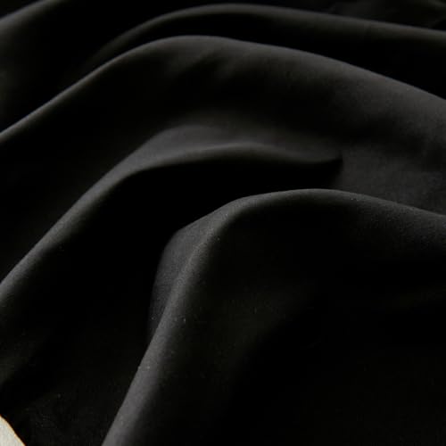Bed Skirt Queen Size Ruffled Bed Skirt with Split Corners, Queen Bed Skirts 18 Inch Drop with Platform, Black, 18'' Queen
